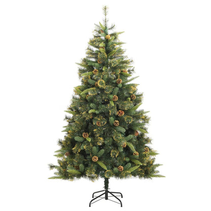 Artificial Hinged Christmas Tree with Cones 210 cm - OLBRIT