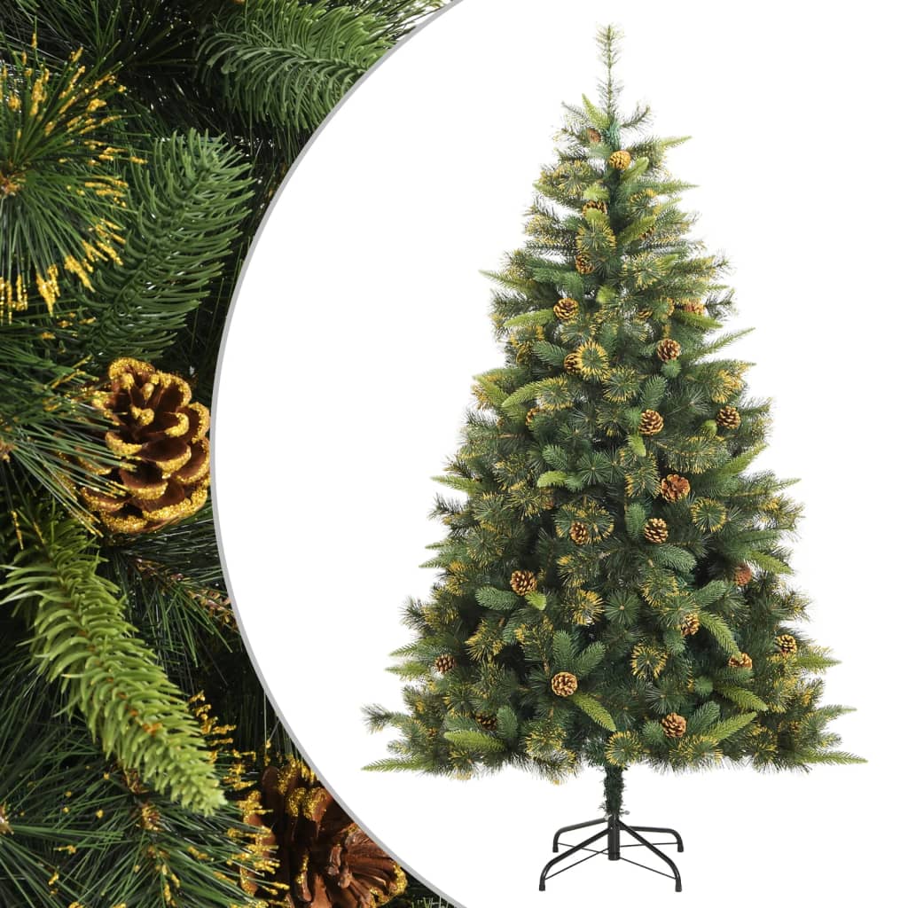Artificial Hinged Christmas Tree with Cones 240 cm - OLBRIT