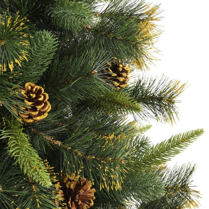 Artificial Hinged Christmas Tree with Cones 240 cm - OLBRIT