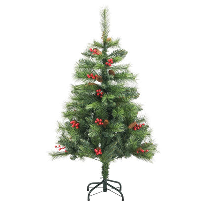 Artificial Hinged Christmas Tree with Cones and Berries 150 cm - OLBRIT