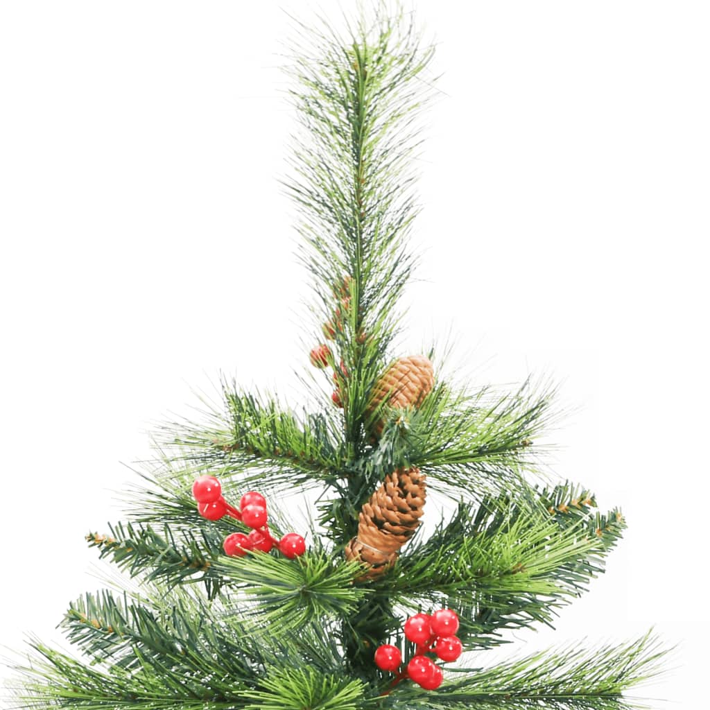 Artificial Hinged Christmas Tree with Cones and Berries 150 cm - OLBRIT