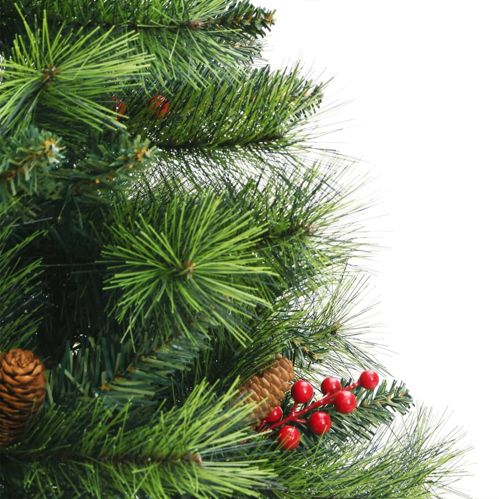 Artificial Hinged Christmas Tree with Cones and Berries 150 cm - OLBRIT