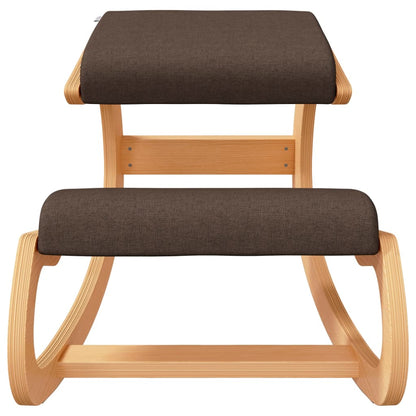 vidaXL Kneeling Chair Brown 55x84x55 cm Birch Plywood - OLBRIT