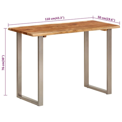 Dining Table 110x50x76 cm Solid Wood Acacia - OLBRIT