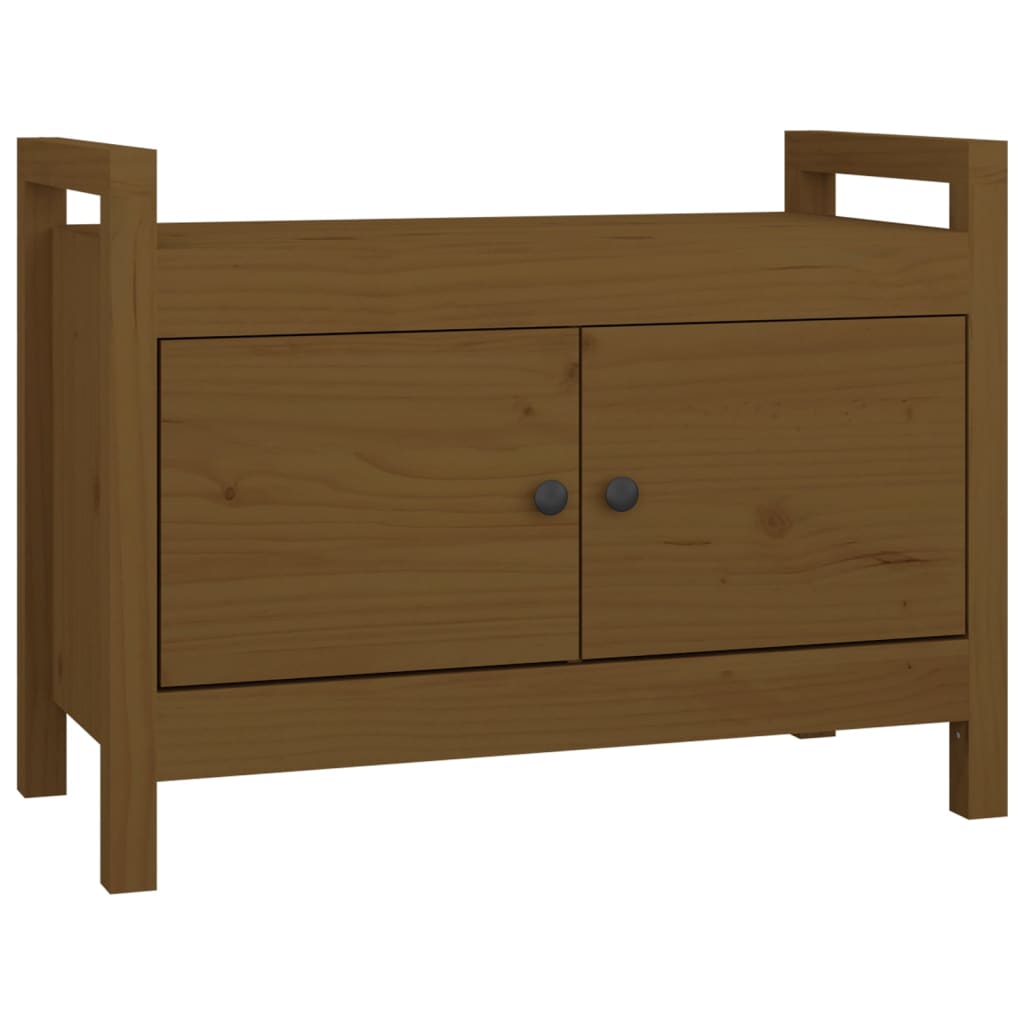 Hall Bench Honey Brown 80x40x60 cm Solid Wood Pine - OLBRIT