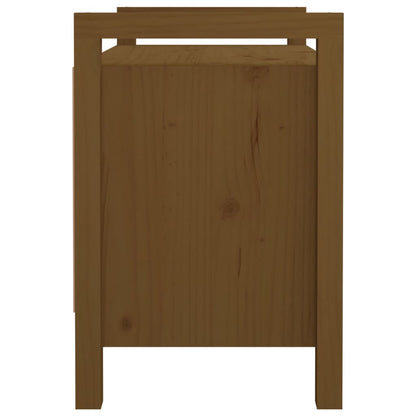 Hall Bench Honey Brown 80x40x60 cm Solid Wood Pine - OLBRIT