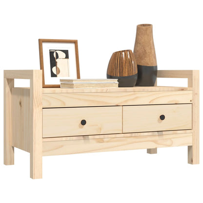 Hall Bench 80x40x43 cm Solid Wood Pine - OLBRIT
