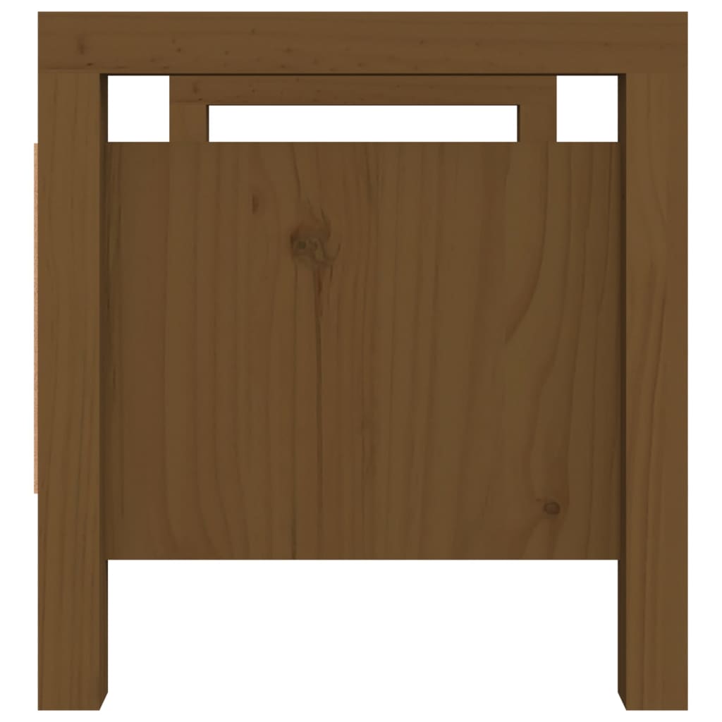 Hall Bench Honey Brown 80x40x43 cm Solid Wood Pine - OLBRIT