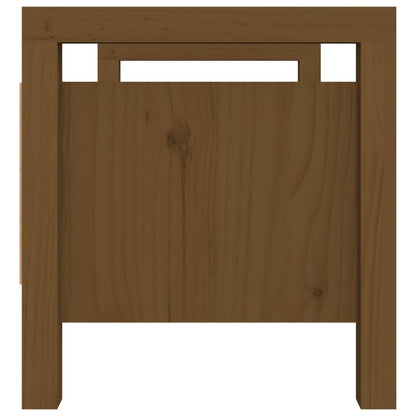 Hall Bench Honey Brown 80x40x43 cm Solid Wood Pine - OLBRIT