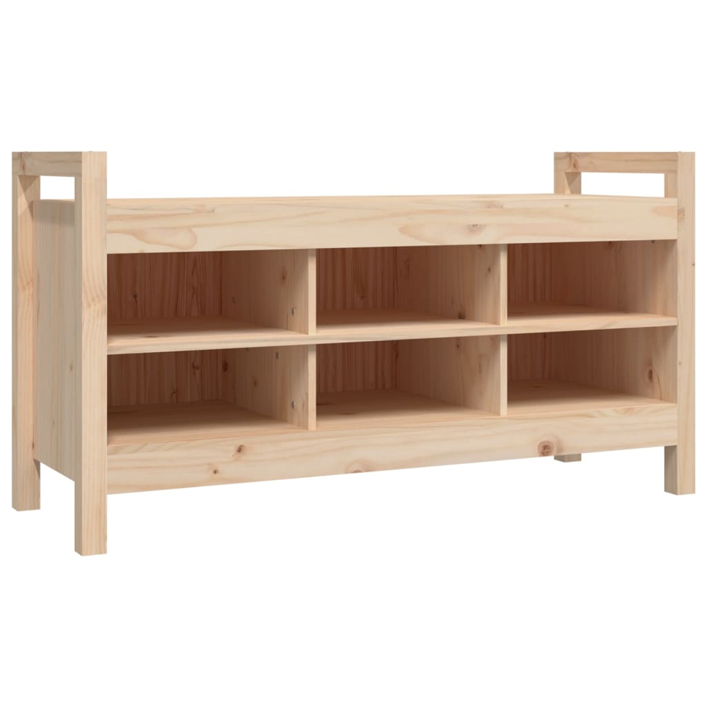 Hall Bench 110x40x60 cm Solid Wood Pine - OLBRIT