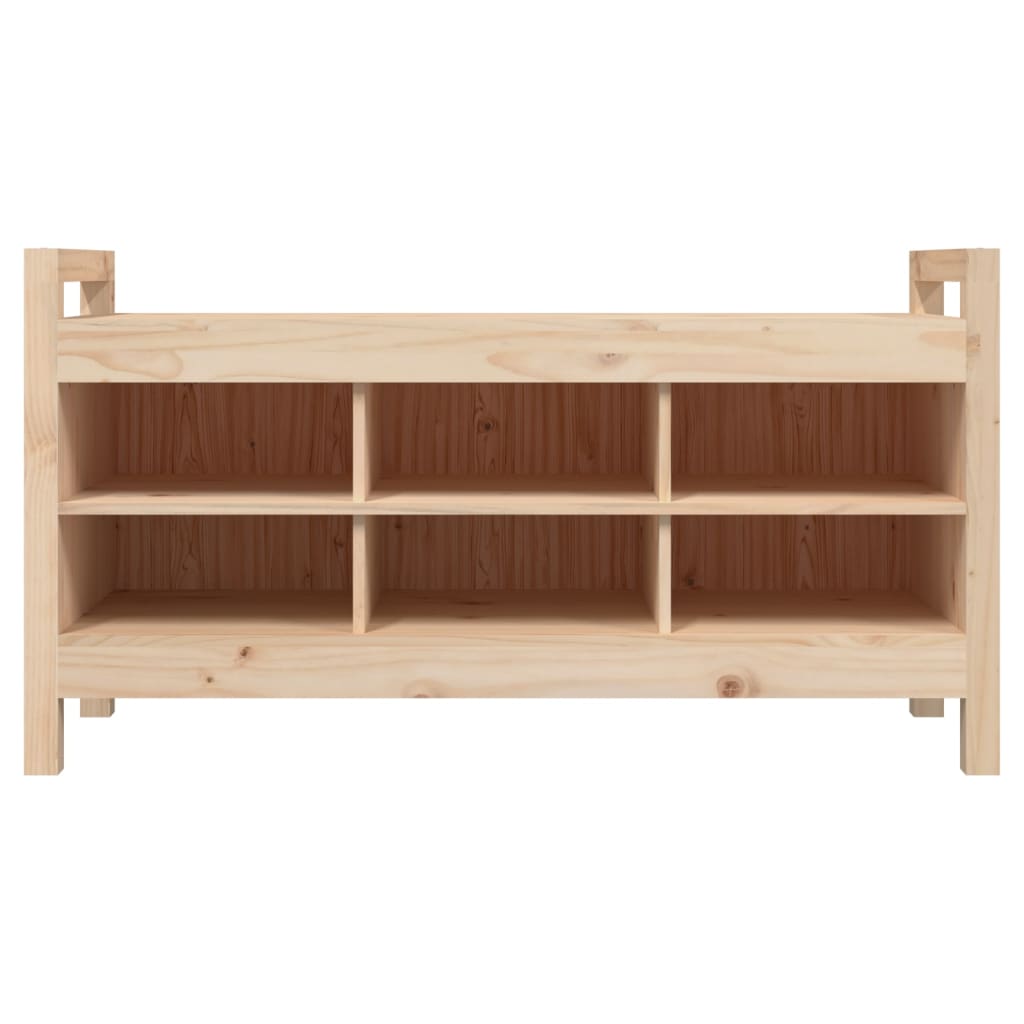 Hall Bench 110x40x60 cm Solid Wood Pine - OLBRIT