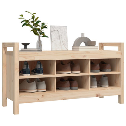 Hall Bench 110x40x60 cm Solid Wood Pine - OLBRIT