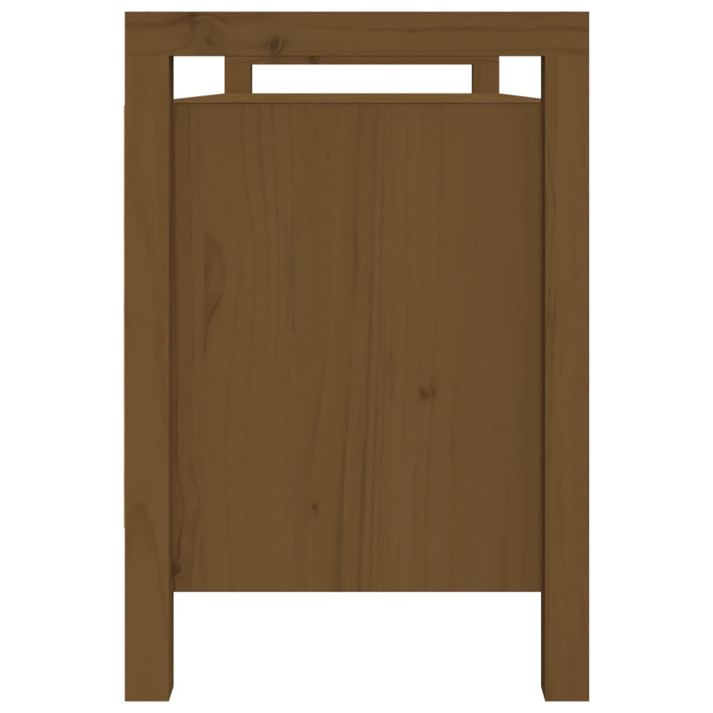 Hall Bench Honey Brown 110x40x60 cm Solid Wood Pine - OLBRIT