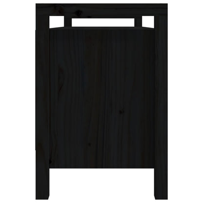 Hall Bench Black 110x40x60 cm Solid Wood Pine - OLBRIT