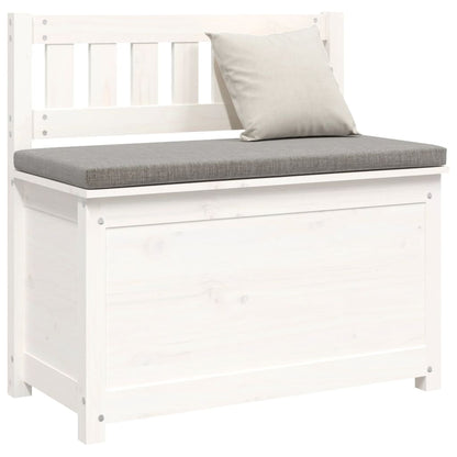Bench White 80x41x77 cm Solid Wood Pine - OLBRIT