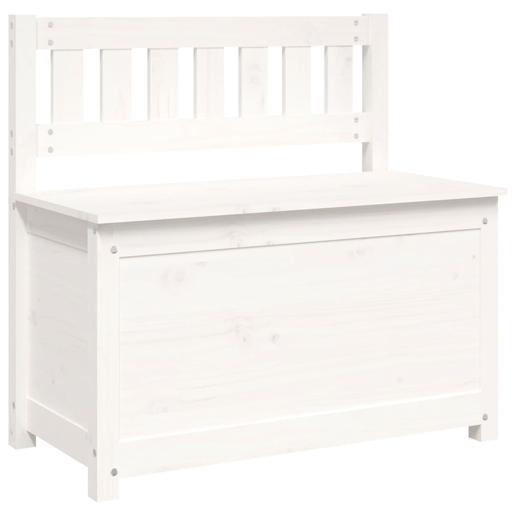 Bench White 80x41x77 cm Solid Wood Pine - OLBRIT
