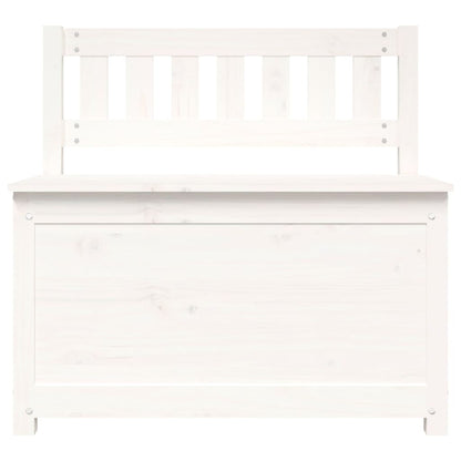 Bench White 80x41x77 cm Solid Wood Pine - OLBRIT
