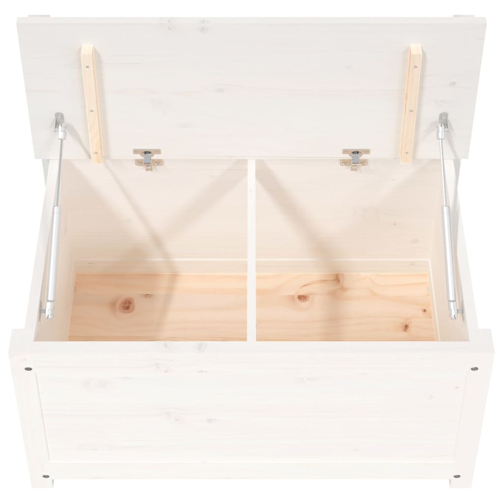 Bench White 80x41x77 cm Solid Wood Pine - OLBRIT