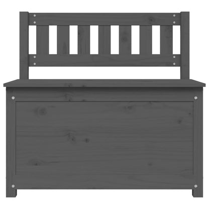 Bench Grey 80x41x77 cm Solid Wood Pine - OLBRIT