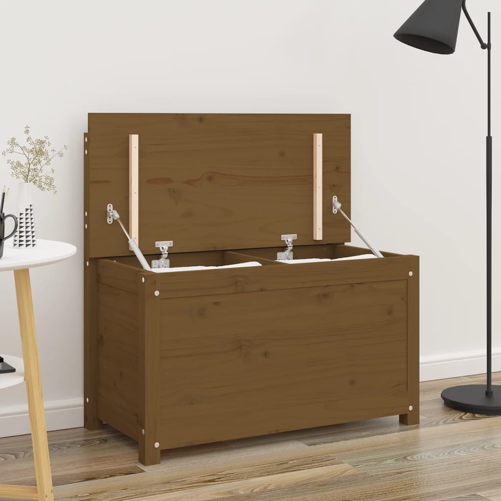 Bench Honey Brown 80x41x77 cm Solid Wood Pine - OLBRIT