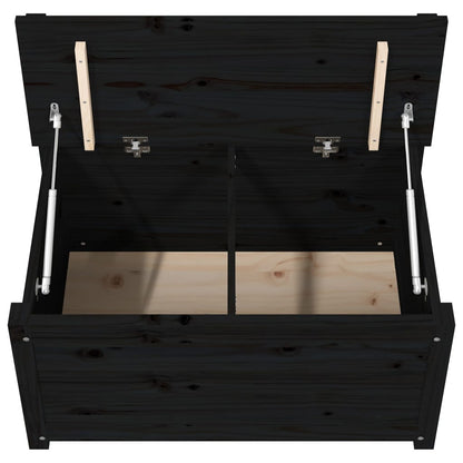 Bench Black 80x41x77 cm Solid Wood Pine - OLBRIT