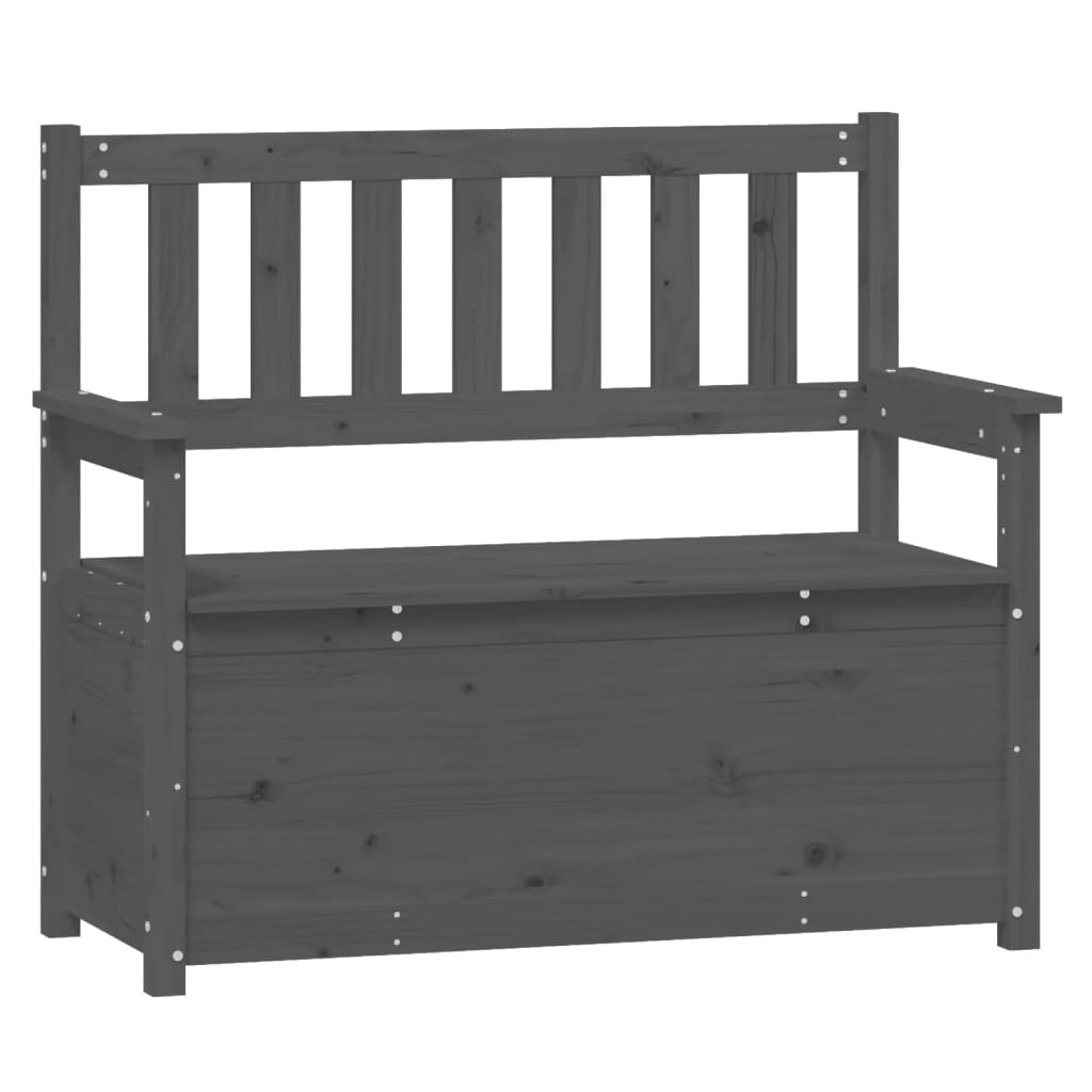 Bench Grey 112.5x51.5x96.5 cm Solid Wood Pine - OLBRIT