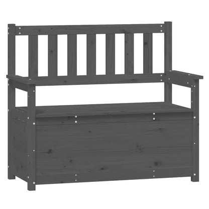 Bench Grey 112.5x51.5x96.5 cm Solid Wood Pine - OLBRIT