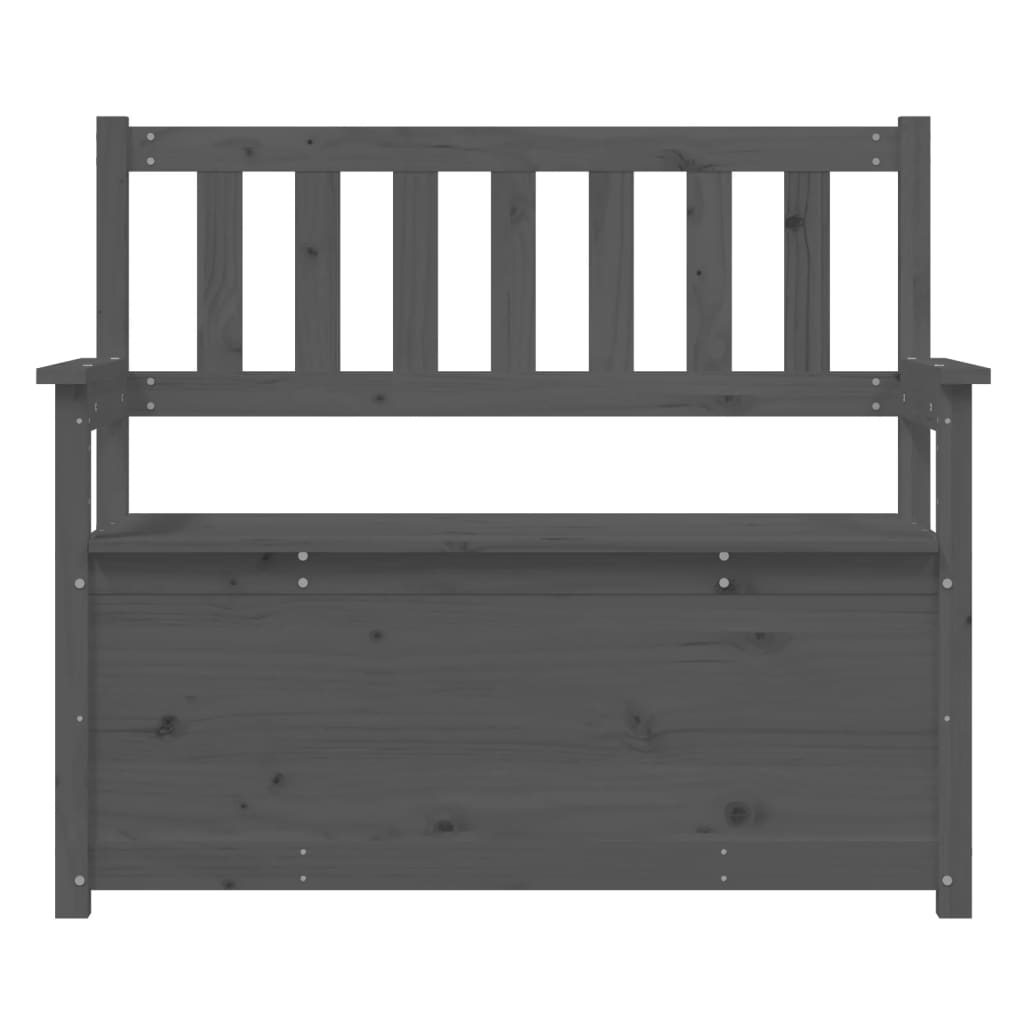Bench Grey 112.5x51.5x96.5 cm Solid Wood Pine - OLBRIT
