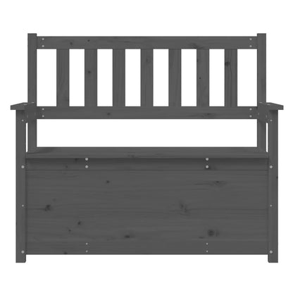 Bench Grey 112.5x51.5x96.5 cm Solid Wood Pine - OLBRIT