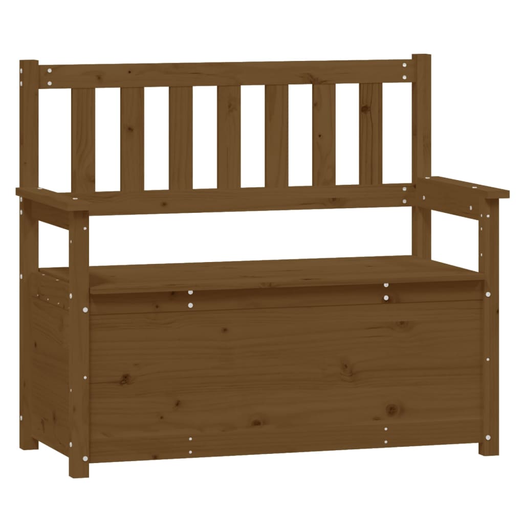 Bench Honey Brown 112.5x51.5x96.5 cm Solid Wood Pine - OLBRIT
