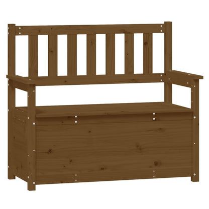 Bench Honey Brown 112.5x51.5x96.5 cm Solid Wood Pine - OLBRIT