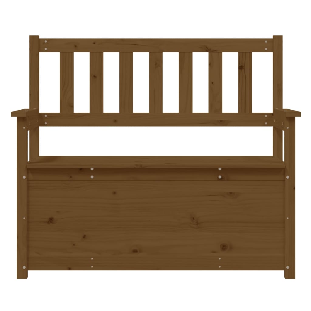 Bench Honey Brown 112.5x51.5x96.5 cm Solid Wood Pine - OLBRIT