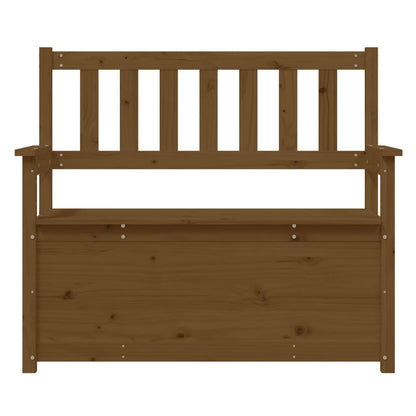Bench Honey Brown 112.5x51.5x96.5 cm Solid Wood Pine - OLBRIT