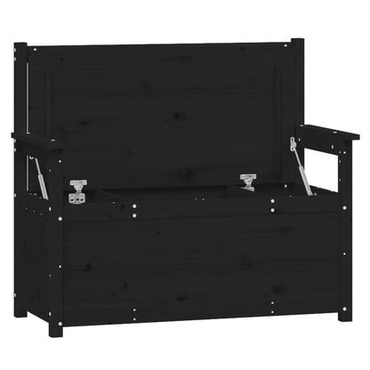 Bench Black 112.5x51.5x96.5 cm Solid Wood Pine - OLBRIT