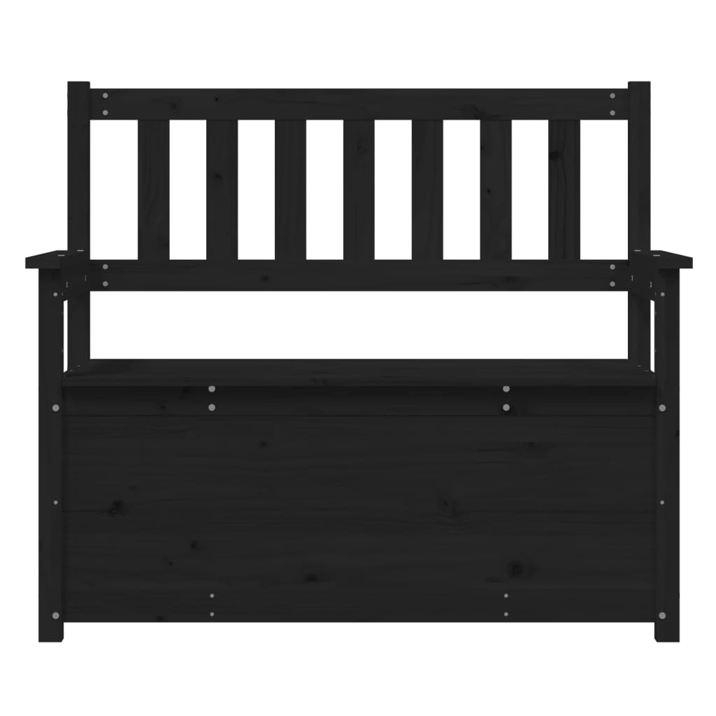 Bench Black 112.5x51.5x96.5 cm Solid Wood Pine - OLBRIT