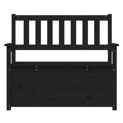 Bench Black 112.5x51.5x96.5 cm Solid Wood Pine - OLBRIT