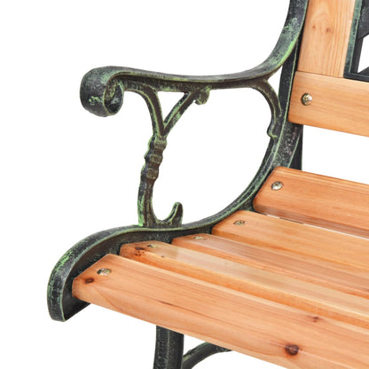 Garden Bench 116 cm Cast Iron and Solid Wood Fir - OLBRIT