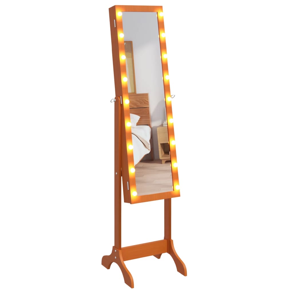 Free-Standing Mirror with LED 34x37x146 cm - OLBRIT