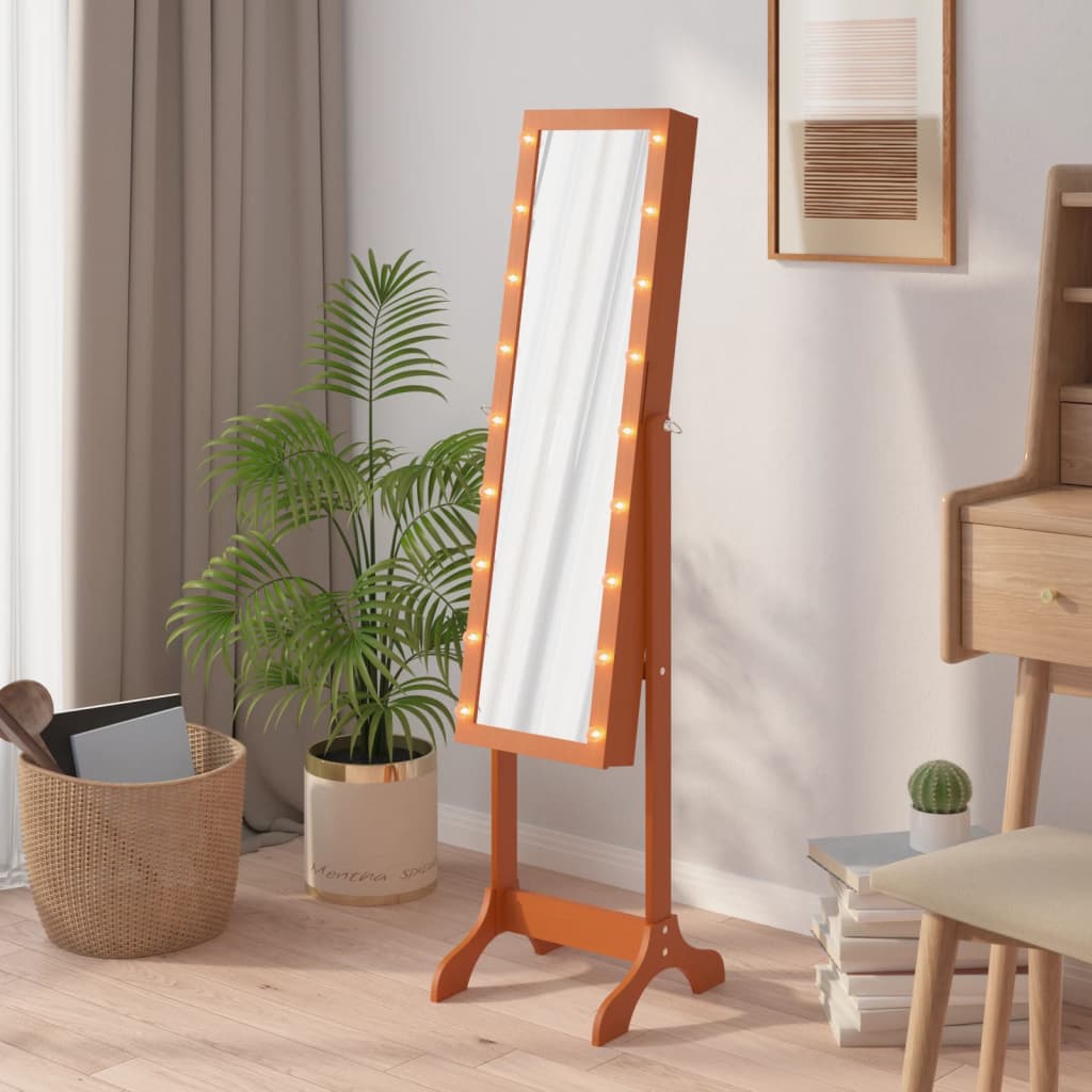 Free-Standing Mirror with LED 34x37x146 cm - OLBRIT