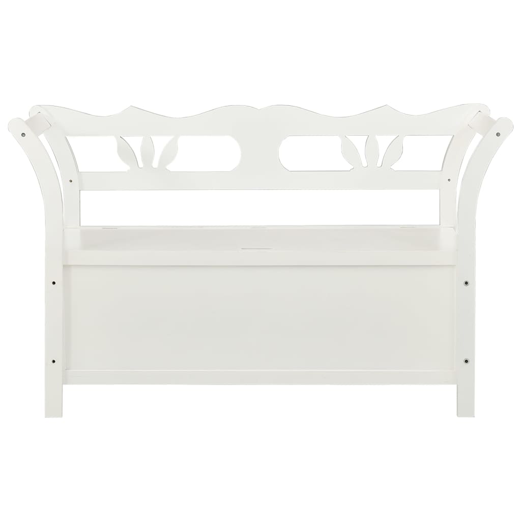 Bench White 107x45x75.5 cm Solid Wood Fir - OLBRIT