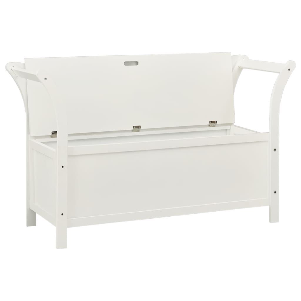 Bench White 107x45x75.5 cm Solid Wood Fir - OLBRIT