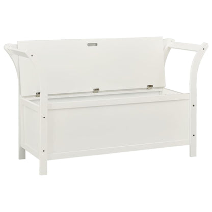 Bench White 107x45x75.5 cm Solid Wood Fir - OLBRIT