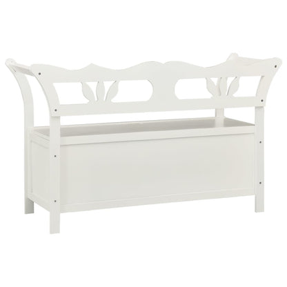 Bench White 107x45x75.5 cm Solid Wood Fir - OLBRIT