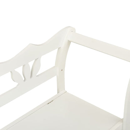 Bench White 107x45x75.5 cm Solid Wood Fir - OLBRIT