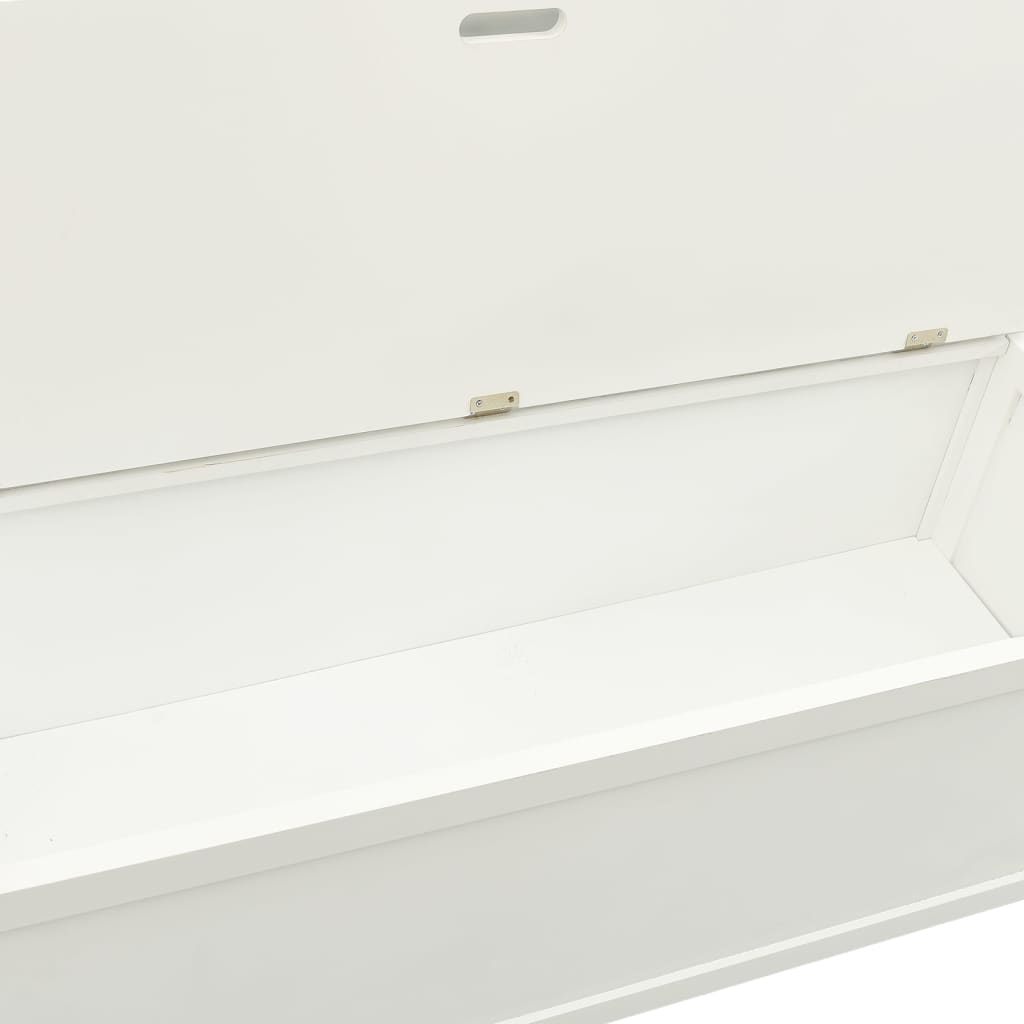 Bench White 107x45x75.5 cm Solid Wood Fir - OLBRIT