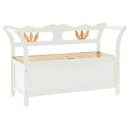 Bench White 107x45x75.5 cm Solid Wood Fir - OLBRIT