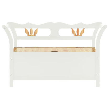 Bench White 107x45x75.5 cm Solid Wood Fir - OLBRIT