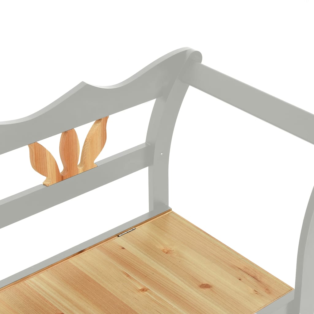 Bench Grey 107x45x75.5 cm Solid Wood Fir - OLBRIT
