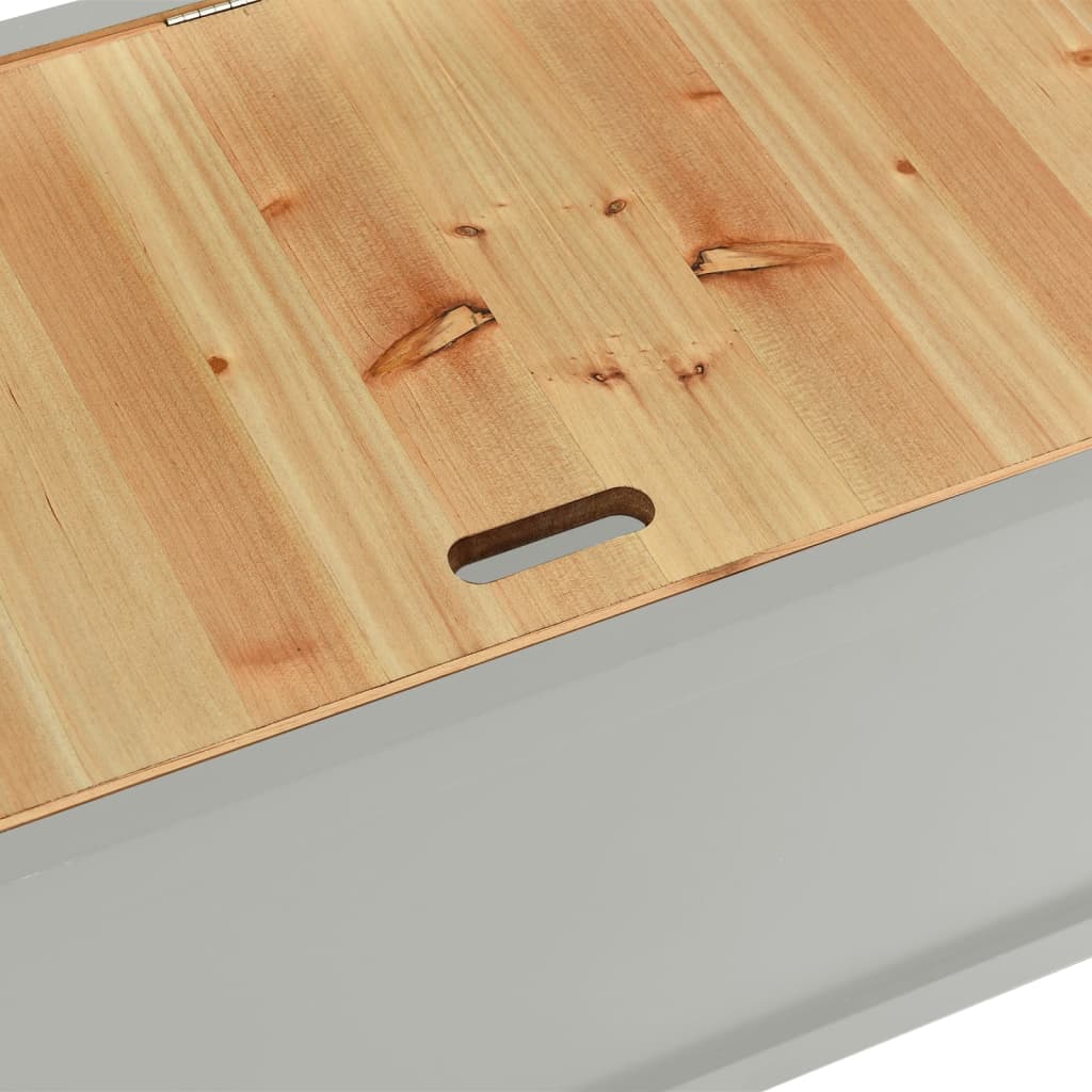 Bench Grey 107x45x75.5 cm Solid Wood Fir - OLBRIT