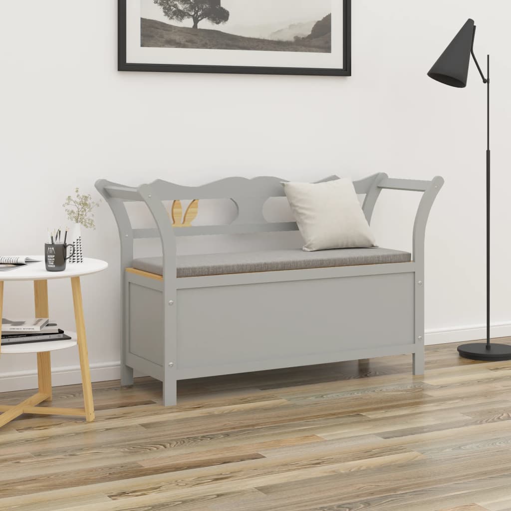 Bench Grey 107x45x75.5 cm Solid Wood Fir - OLBRIT